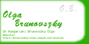 olga brunovszky business card